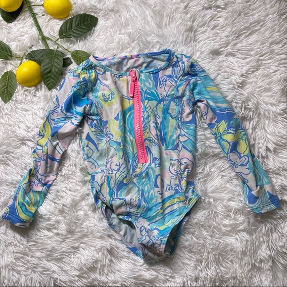 Lilly Pulitzer Other - Lilly Pulitzer Kids XS Swimsuit rashguard Swim Girls 2T 3T